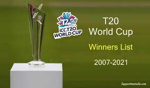 T20 World Cup Winners list